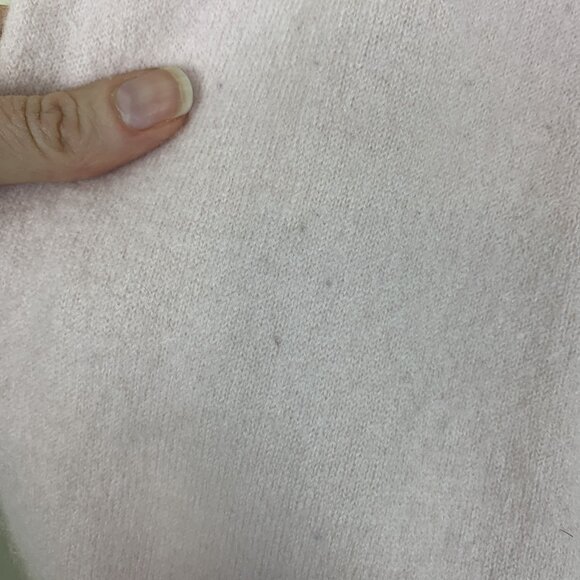 Quince Womens XL 100% Cashmere Cardigan Sweater Open Cowl Neck Pockets Pink - Picture 6 of 11